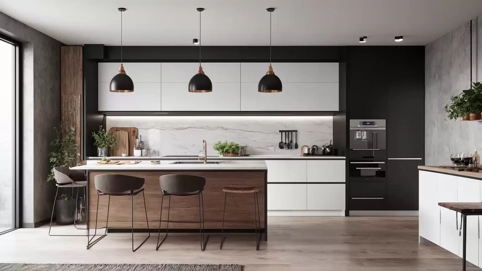 Intérieur sur-mesure — cuisine, salle de bain, dressing